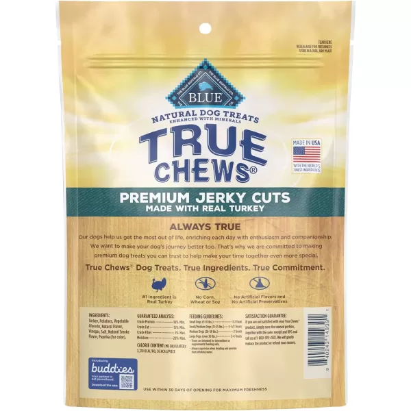 imageBlue Buffalo True Chews Premium Jerky Cuts Natural Dog Treats Duck 22 oz bagTurkey 12 Ounce Pack of 1