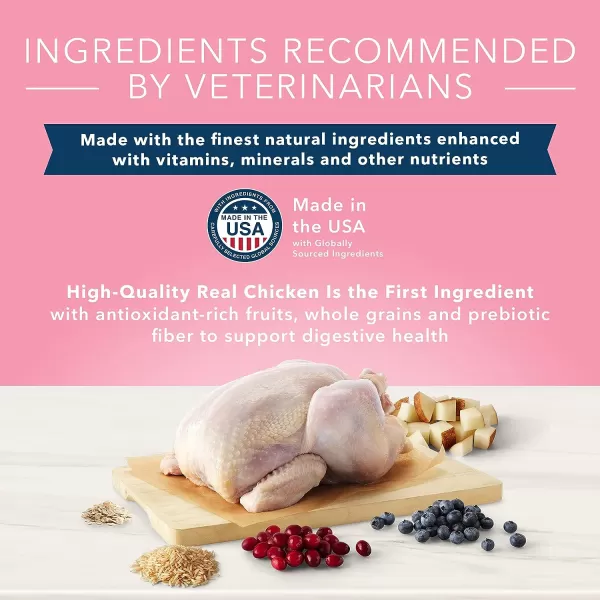 imageBlue Buffalo True Solutions Blissful Belly Natural Digestive Care Adult Dry Dog Food Chicken 24lbChicken Dry Dog Food 24 Pound Pack of 1