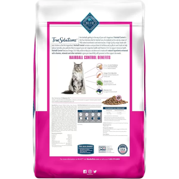 imageBlue Buffalo True Solutions Hairball Control Natural Adult Dry Cat Food Chicken 11lbChicken 11 Pound Pack of 1