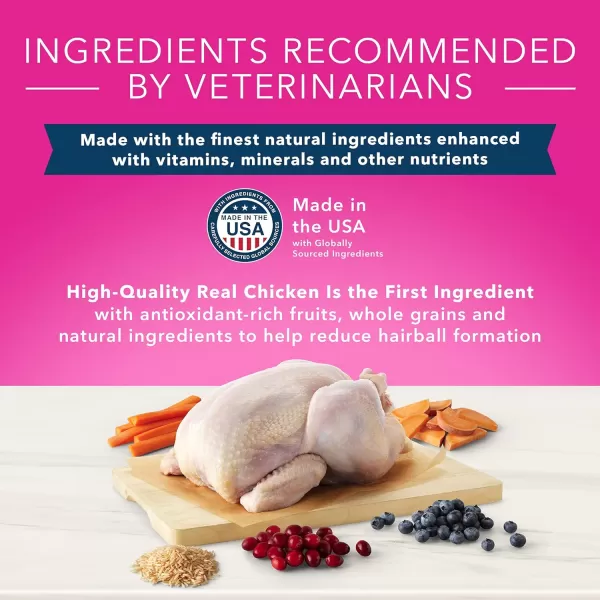 imageBlue Buffalo True Solutions Hairball Control Natural Adult Dry Cat Food Chicken 11lbChicken 35 Pound Pack of 1