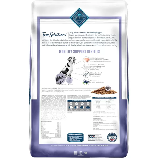 imageBlue Buffalo True Solutions Jolly Joints Natural Mobility Support Adult Dry Dog Food Chicken 24lbBlue Buffalo True Solutions Jolly Joints Natural Mobility Support Adult Dry Dog Food Chicken 24lb