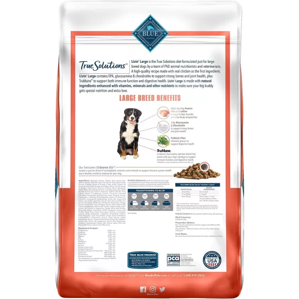 imageBlue Buffalo True Solutions Livin Large Natural Large Breed Adult Dry Dog Food Chicken 24lbBlue Buffalo True Solutions Livin Large Natural Large Breed Adult Dry Dog Food Chicken 24lb