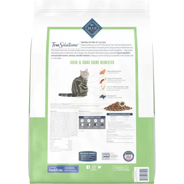 imageBlue Buffalo True Solutions Perfect Skin amp Coat Natural Adult Wet Cat Food Whitefish 3oz cans Pack of 24Dry Cat Food Salmon 11 Pound Pack of 1