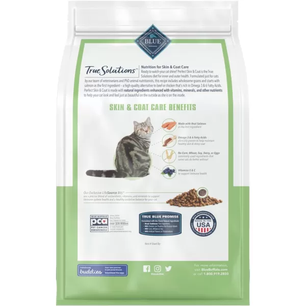 imageBlue Buffalo True Solutions Perfect Skin amp Coat Natural Adult Wet Cat Food Whitefish 3oz cans Pack of 24Dry Cat Food Salmon 35 Pound Pack of 1