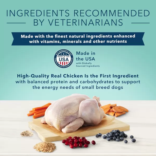 imageBlue Buffalo True Solutions Small amp Mighty Natural Small Breed Adult Dry Dog Food Chicken 11lbChicken Dry Dog Food 11 Pound Pack of 1