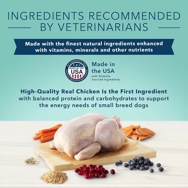 imageBlue Buffalo True Solutions Small amp Mighty Natural Small Breed Adult Dry Dog Food Chicken 4lbChicken Dry Dog Food 4 Pound Pack of 1