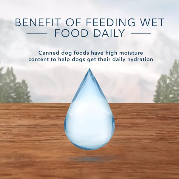 imageBlue Buffalo Wilderness Denali Dinner High Protein Natural Wet Dog Food Wild Salmon Venison amp Halibut 125oz cans Pack of 12Turkey Quail amp Duck