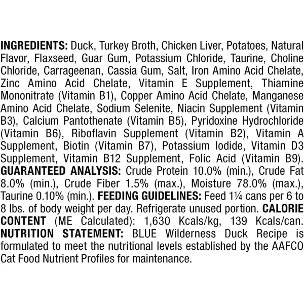 imageBlue Buffalo Wilderness High Protein Grain Free Natural Adult Pate Wet Cat Food Chicken 55oz cans Pack of 24Duck 3 Ounce Pack of 24