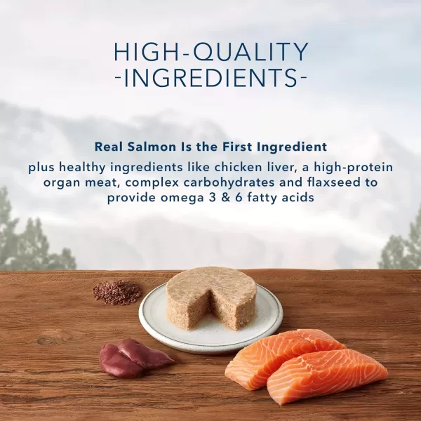 imageBlue Buffalo Wilderness High Protein Grain Free Natural Adult Pate Wet Cat Food Chicken 55oz cans Pack of 24Salmon 55 Ounce Pack of 24