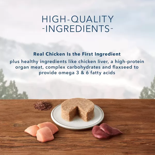 imageBlue Buffalo Wilderness High Protein Grain Free Natural Adult Pate Wet Cat Food Chicken Salmon Duck 3oz cans 72 count  24 of each flavorChicken 125 Ounce Pack of 12