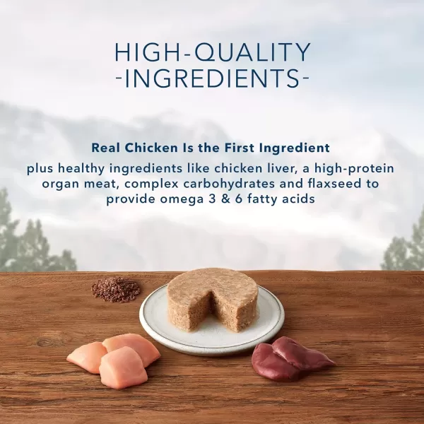 imageBlue Buffalo Wilderness High Protein Grain Free Natural Adult Pate Wet Cat Food Chicken Salmon Duck 3oz cans 72 count  24 of each flavorChicken 3 Ounce Pack of 24