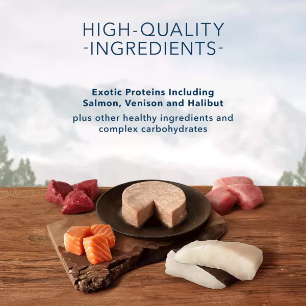 imageBlue Buffalo Wilderness High Protein Grain Free Natural Adult Pate Wet Cat Food Chicken Salmon Duck 3oz cans 72 count  24 of each flavorDenali  Turkey Salmon Venison amp Halibut 3 Ounce Pack of 24