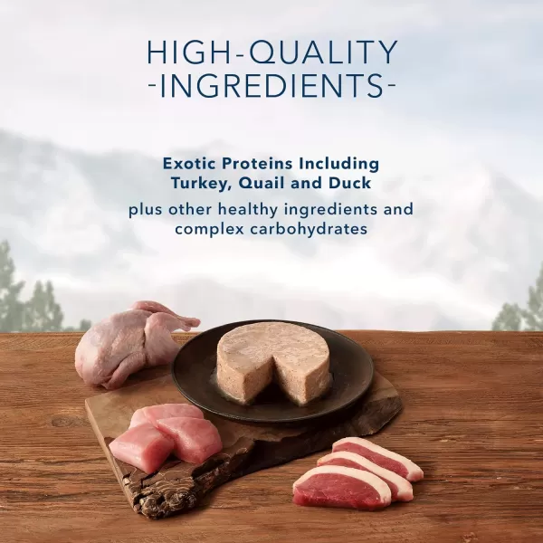 imageBlue Buffalo Wilderness High Protein Grain Free Natural Adult Pate Wet Cat Food Chicken Salmon Duck 3oz cans 72 count  24 of each flavorFlatland  Turkey Chicken Quail amp Duck 3 Ounce Pack of 24