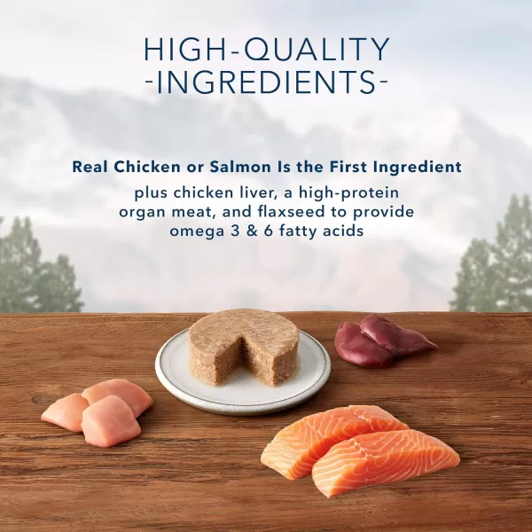 imageBlue Buffalo Wilderness High Protein Grain Free Natural Kitten Pate Wet Cat Food Chicken 3oz cans Pack of 24Variety Pack Chicken amp Salmon 3 Ounce Pack of 24
