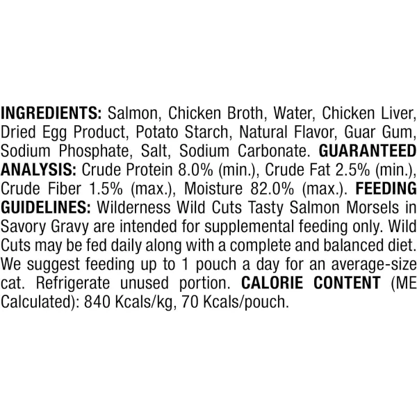 imageBlue Buffalo Wilderness High Protein Grain Free Natural Wild Cuts Adult Wet Cat Food Pouch Duck 3oz pouches Pack of 24Salmon