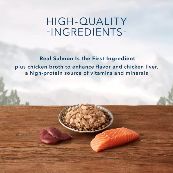 imageBlue Buffalo Wilderness High Protein Grain Free Natural Wild Cuts Adult Wet Cat Food Pouch Duck 3oz pouches Pack of 24Salmon