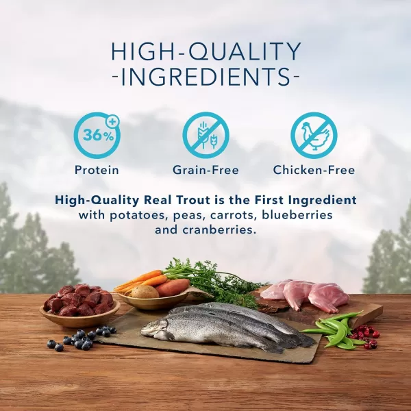 imageBlue Buffalo Wilderness High Protein Natural Adult Dry Cat Food Duck 5lbTrout 4 Pound Pack of 1