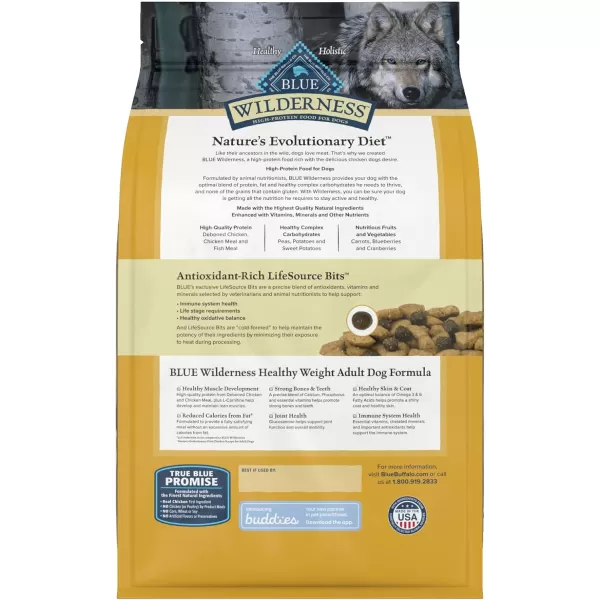 imageBlue Buffalo Wilderness High Protein Natural Adult Healthy Weight Dry Dog Food Chicken 45lbChicken 45 Pound Pack of 1