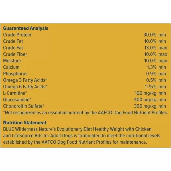 imageBlue Buffalo Wilderness High Protein Natural Adult Healthy Weight Dry Dog Food Chicken 45lbChicken 45 Pound Pack of 1