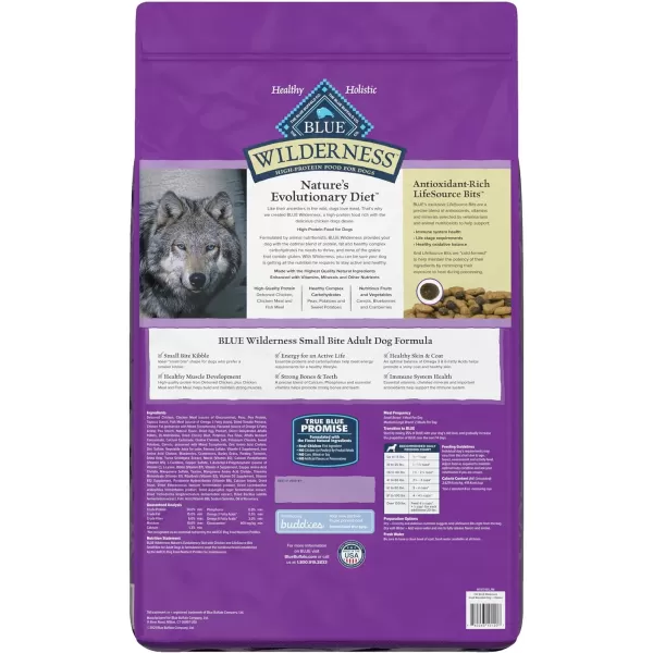imageBlue Buffalo Wilderness High Protein Natural Adult SmallBite Dry Dog Food Chicken 24lb24 Pound Pack of 1