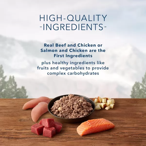 imageBlue Buffalo Wilderness High Protein Natural Adult Wet Dog Food Beef amp Chicken Grill 125oz cans Pack of 12Beef amp Chicken Grill and Chicken amp Salmon Grill Variety Pack 125 oz Pack of 8