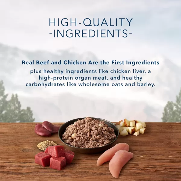 imageBlue Buffalo Wilderness High Protein Natural Adult Wet Dog Food plus Wholesome Grains Turkey amp Chicken Grill 125oz cans Pack of 12Beef amp Chicken