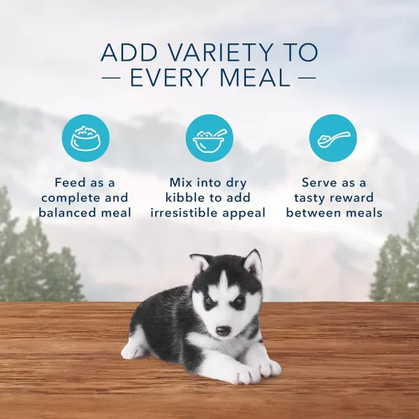 imageBlue Buffalo Wilderness High Protein Natural Puppy Wet Dog Food Turkey amp Chicken Grill 125oz cans Pack of 12Red Meat ChickenFree 125 Ounce Pack of 12