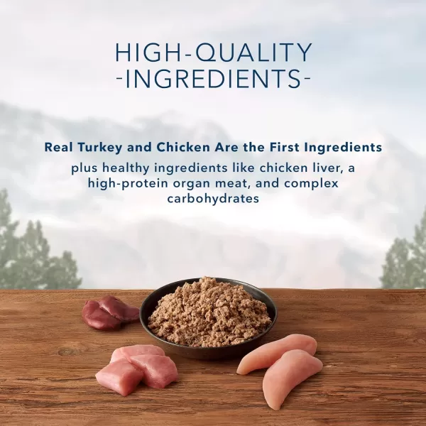 imageBlue Buffalo Wilderness High Protein Natural Senior Wet Dog Food Turkey amp Chicken Grill 125oz cans Pack of 12Turkey amp Chicken