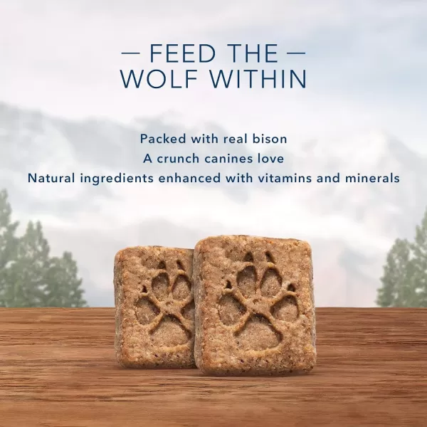 imageBlue Buffalo Wilderness Rocky Mountain Recipe High Protein Grain Free Crunchy Dog Treats Biscuits Red Meat 8oz bagBison 8 Ounce Pack of 1
