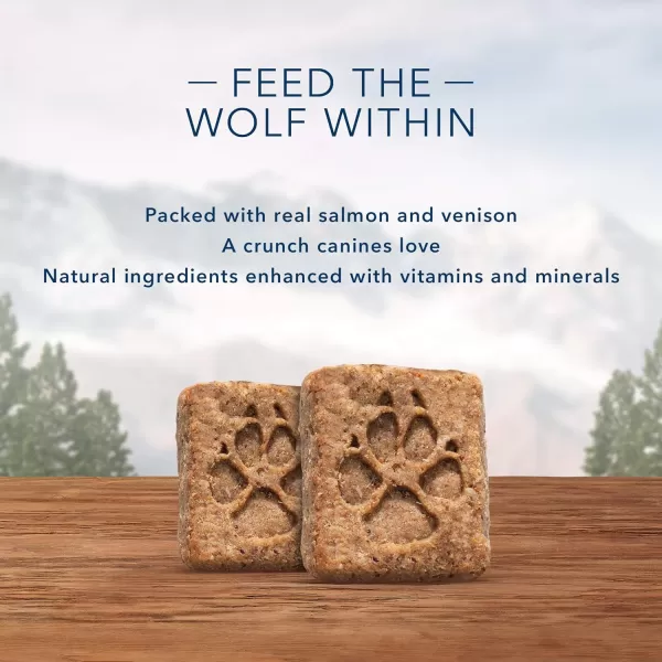 imageBlue Buffalo Wilderness Rocky Mountain Recipe High Protein Grain Free Crunchy Dog Treats Biscuits Red Meat 8oz bagSalmon Venison amp Halibut 8 Ounce Pack of 1