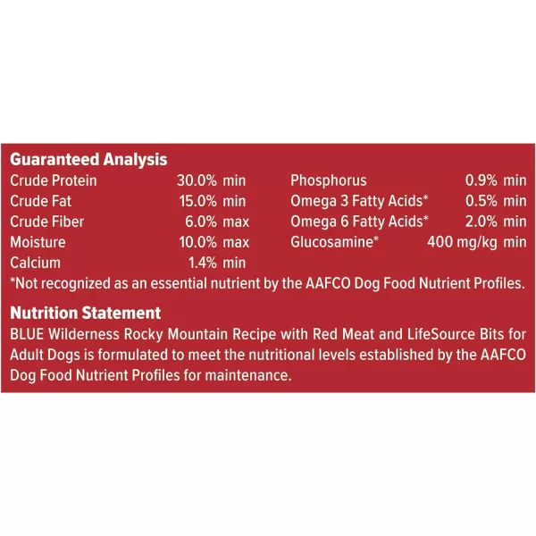 imageBlue Buffalo Wilderness Rocky Mountain Recipe High Protein Natural Adult Dry Dog Food Red Meat with Grain 24 lb bagRed Meat with Grain 13 Pound Pack of 1