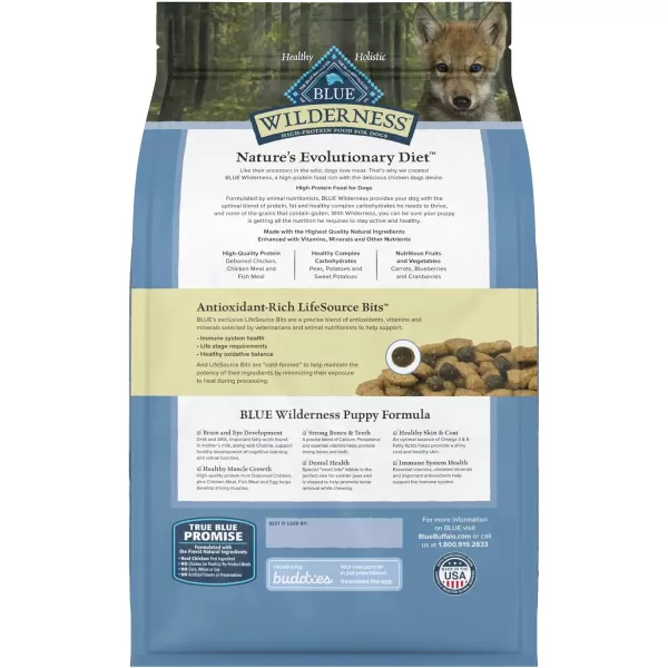 imageBlue Buffalo Wilderness Rocky Mountain Recipe High Protein Natural Puppy Dry Dog Food Red Meat 22lbDry Dog Food Chicken Grain Free 45 Pound Pack of 1