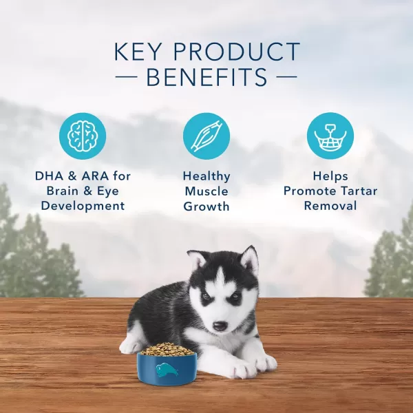 imageBlue Buffalo Wilderness Rocky Mountain Recipe High Protein Natural Puppy Dry Dog Food Red Meat 22lbDry Dog Food Red Meat ChickenFree 4 Pound Pack of 1