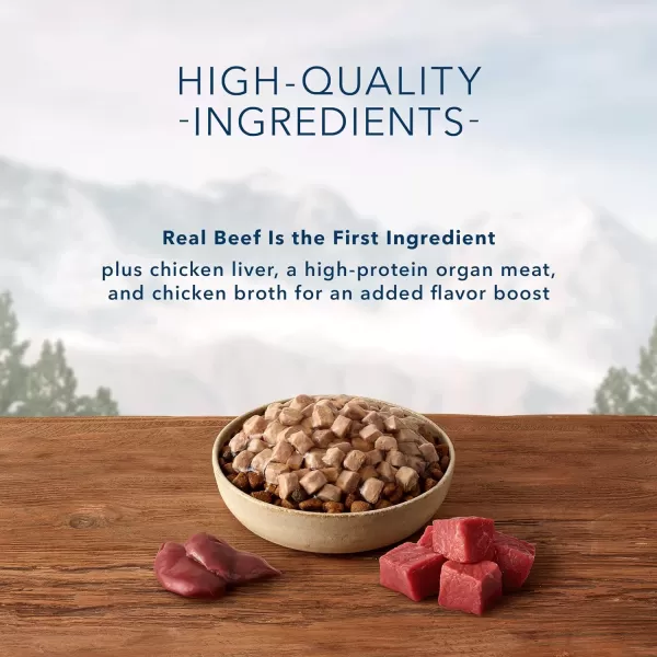 imageBlue Buffalo Wilderness Trail Toppers Wild Cuts High Protein Natural Wet Dog Food Variety Pack Chicken and Beef Bites 3oz Pouch 12 CountBeef 3 Ounce Pack of 24