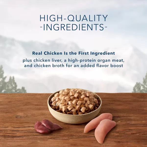 imageBlue Buffalo Wilderness Trail Toppers Wild Cuts High Protein Natural Wet Dog Food Variety Pack Chicken and Beef Bites 3oz Pouch 12 CountChicken 3 Ounce Pack of 24