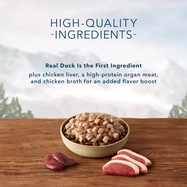 imageBlue Buffalo Wilderness Trail Toppers Wild Cuts High Protein Natural Wet Dog Food Variety Pack Chicken and Beef Bites 3oz Pouch 12 CountDuck 3 Ounce Pack of 24