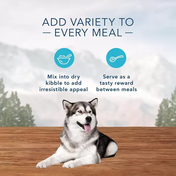 imageBlue Buffalo Wilderness Trail Toppers Wild Cuts High Protein Natural Wet Dog Food Variety Pack Chicken and Beef Bites 3oz Pouch 12 CountDuck 3 Ounce Pack of 24