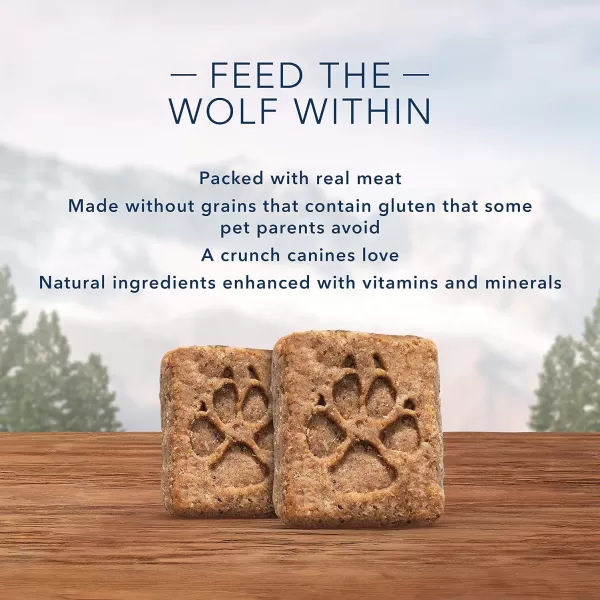 imageBlue Buffalo Wilderness Trail Treats High Protein Grain Free Crunchy Dog Treats Biscuits Salmon Recipe 24oz BagVariety Pack Duck Turkey amp Salmon 15 Pound Pack of 3