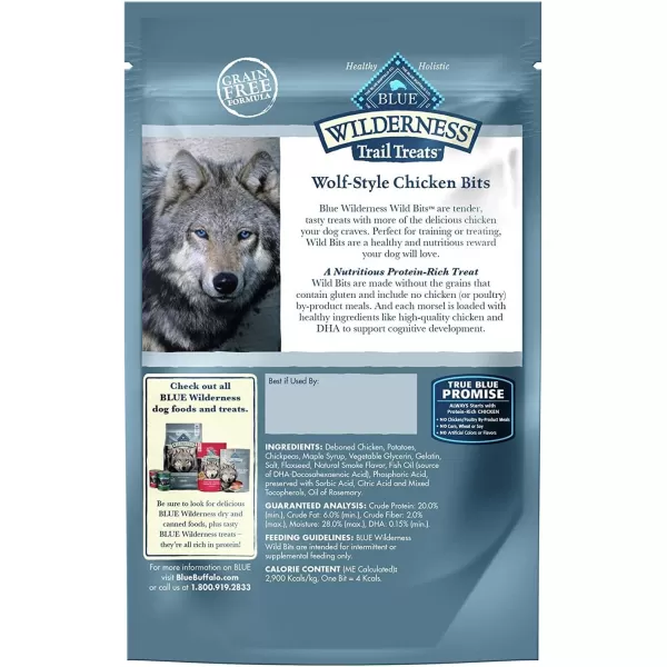 imageBlue Buffalo Wilderness Trail Treats Wild Bits High Protein Grain Free SoftMoist Training Dog Treats Chicken Recipe 10oz bagChicken 4 Ounce Pack of 1