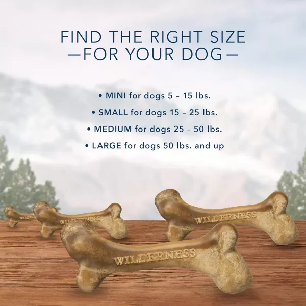 imageBlue Buffalo Wilderness Wild Bones Grain Free Dental Chews Dog Treats Medium 10oz BagMedium Bones 27 Ounce Pack of 1
