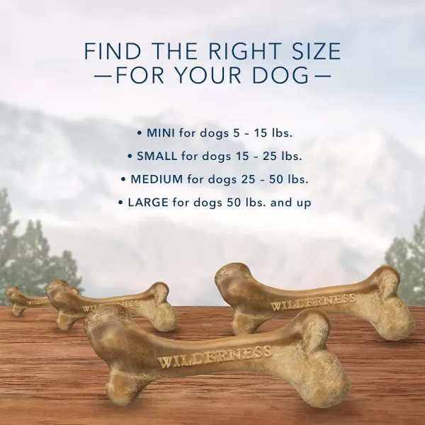 imageBlue Buffalo Wilderness Wild Bones Grain Free Dental Chews Dog Treats Medium 10oz BagMini Bones 27 Ounce Pack of 1