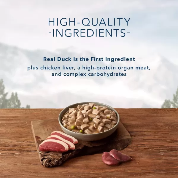 imageBlue Buffalo Wilderness Wolf Creek Stew High Protein Natural Wet Dog Food Savory Salmon Stew in gravy 125oz cans Pack of 12Duck Stew 125 Ounce Pack of 12
