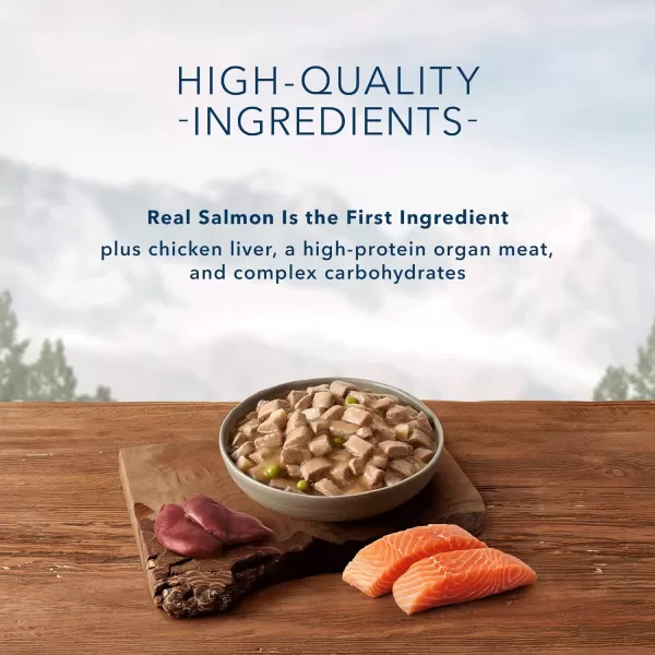 imageBlue Buffalo Wilderness Wolf Creek Stew High Protein Natural Wet Dog Food Savory Salmon Stew in gravy 125oz cans Pack of 12Salmon Stew 125 Ounce Pack of 12