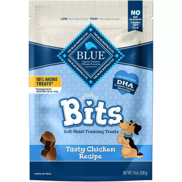 imageBlue Buffalo BLUE Bits Natural SoftMoist Training Dog Treats Chicken Recipe 19oz BagChicken 19 Ounce Pack of 1