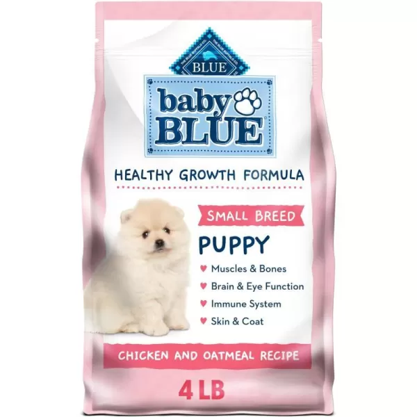 imageBlue Buffalo Baby BLUE Healthy Growth Formula Natural Small Breed Puppy Dry Dog Food Chicken and Oatmeal Rice Recipe 4lbBlue Buffalo Baby BLUE Healthy Growth Formula Natural Small Breed Puppy Dry Dog Food Chicken and Oatmeal Rice Recipe 4lb