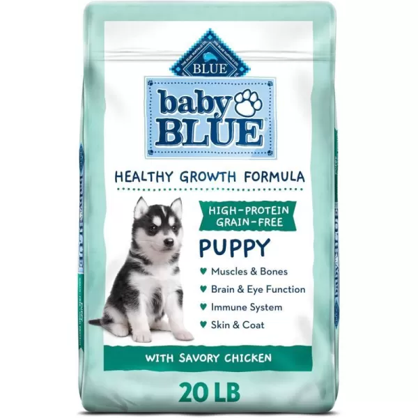 imageBlue Buffalo Baby Blue Healthy Growth Formula Grain Free High Protein Natural Puppy Dry Dog Food Chicken and Pea Recipe 4lb2000 Pound Pack of 1