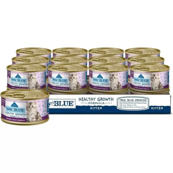 imageBlue Buffalo Baby Blue Healthy Growth Formula Natural Kitten Pate Wet Cat Food MultiPack Chicken Recipe 3oz 6 Count3 Ounce Pack of 24