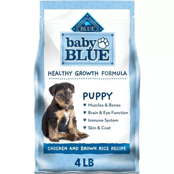 imageBlue Buffalo Baby Blue Healthy Growth Formula Natural Puppy Dry Dog Food Chicken and Brown Rice Recipe 4lb4 Pound Pack of 1