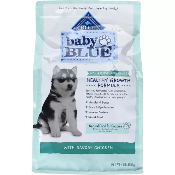 imageBlue Buffalo Baby Blue High Protein Puppy Chicken Dog 4lbChicken 4 Pound Pack of 1