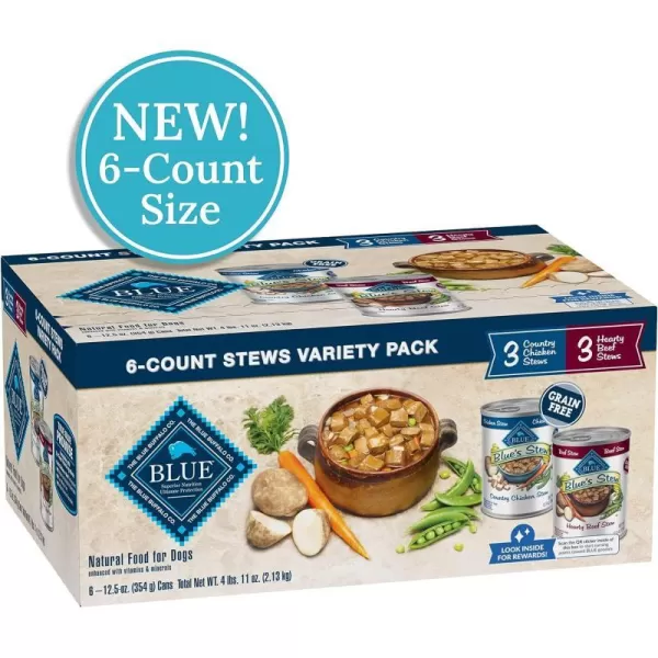 imageBlue Buffalo Blues Stew Natural Adult Wet Dog Food Beef Stew 125oz can Pack of 12Chicken 1 Count Pack of 6